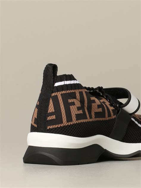 fendi zucca pants black|Fendi ff mesh platform sneakers.